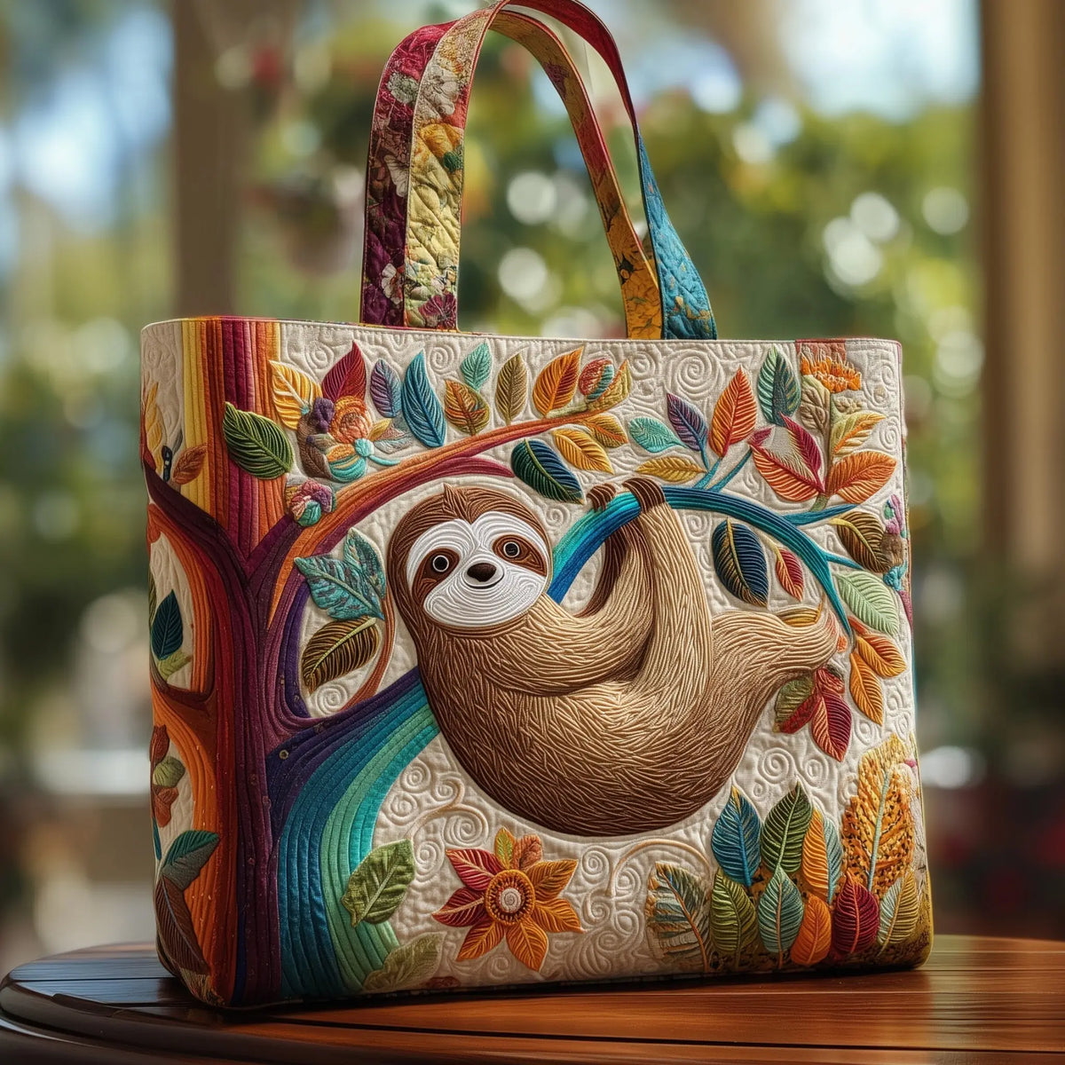 Chilling Sloth Handmade Tote Bag