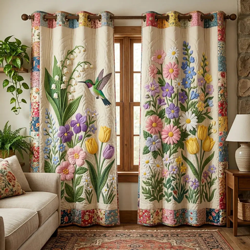Bloom Garden Quilted Curtains