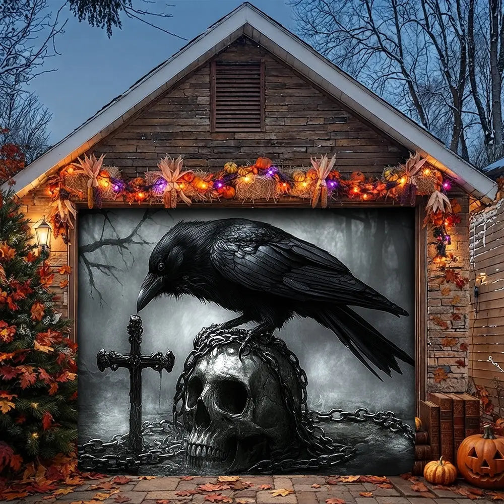 Faith In The Darkness Halloween Garage Door Banner Decoration