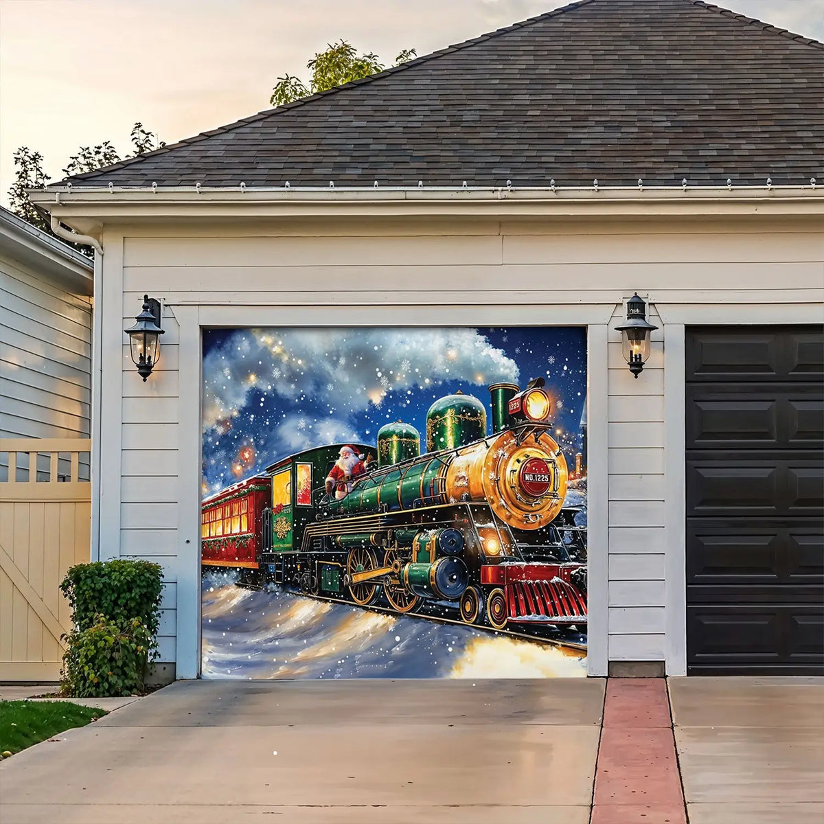 Magical Holiday Express Santa’s Train Garage Door Banner Decoration