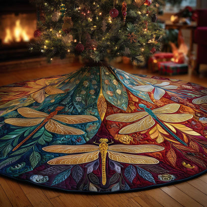 Dragonfly Quilted Tree Skirt