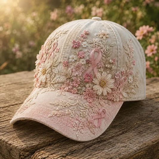 Pink Ribbon Daisy 3D-printed Creature Pattern Cap