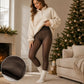 Women's Fleece Lined Tights Body Slimming Leggings Sheer Fake Translucent