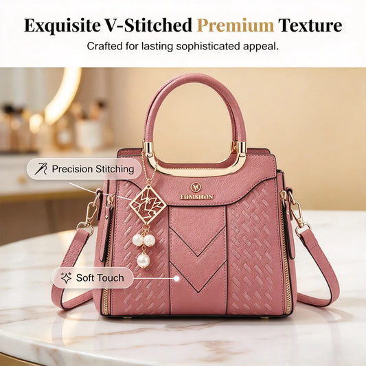 3 PCS Women's Elegant Embroidered Pattern Tote Bag