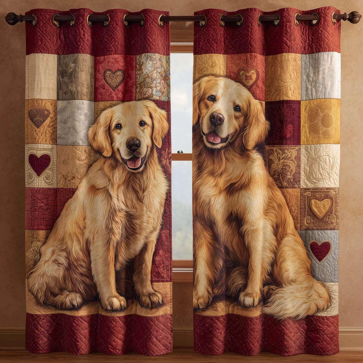 Pawfect Match Quilted Curtains