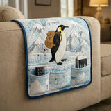 Explorer Penguin Quilted Sofa Armrest Organizer