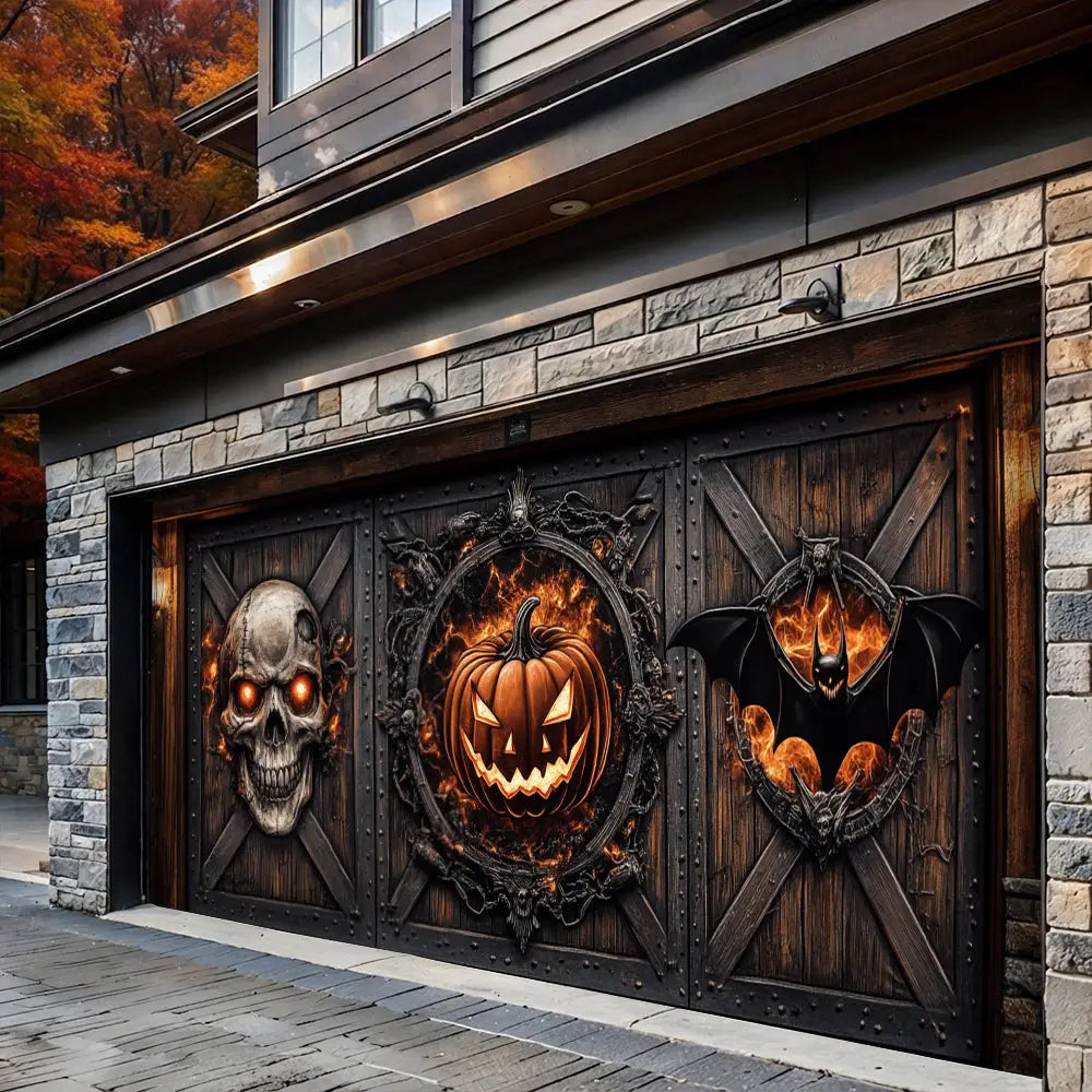 The Haunted Gate Halloween Garage Door Banner Decoration