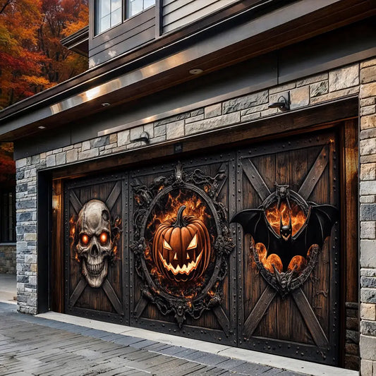 The Haunted Gate Halloween Garage Door Banner Decoration