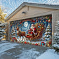 Santa’s Sleigh Ride Spreading Cheer Garage Door Banner Decoration