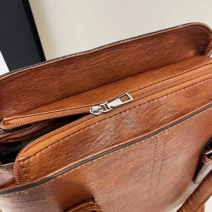 Women's Elegant PU Leather Square Handbag