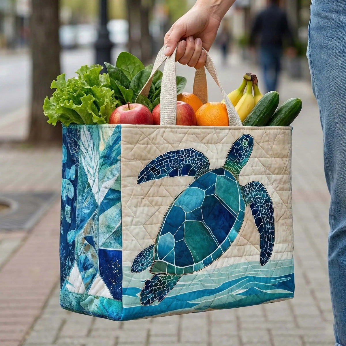 Ocean Breeze Quilted Shopping Bag