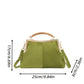 Women's Suede Structured Top Frame Crossbody Bag