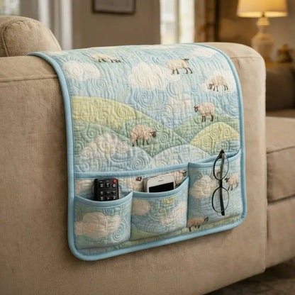 Cloud Sheep Quilted Sofa Armrest Organizer