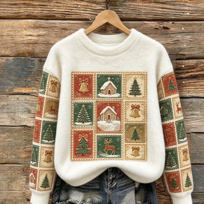 Vintage Stamp Cozy Plush Sweatshirt