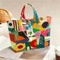 Abstract Circle And Geometric Print PVC Tote Bag