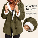 Cozy Sherpa Lined Toggle Coat with Hood