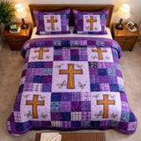 Faithful Sunrise Quilted Bedding Set