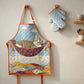 Napping Cat Quilted Apron Set (2-Piece) – Padded Apron + Heat-Resistant Oven Mitts