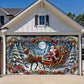 Santa’s Sleigh Ride Spreading Cheer Garage Door Banner Decoration