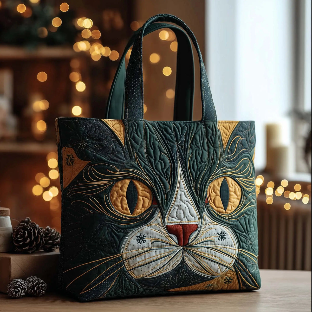 Catitude Charm Handmade Tote Bag