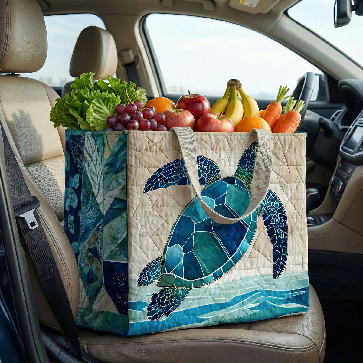 Ocean Breeze Quilted Shopping Bag