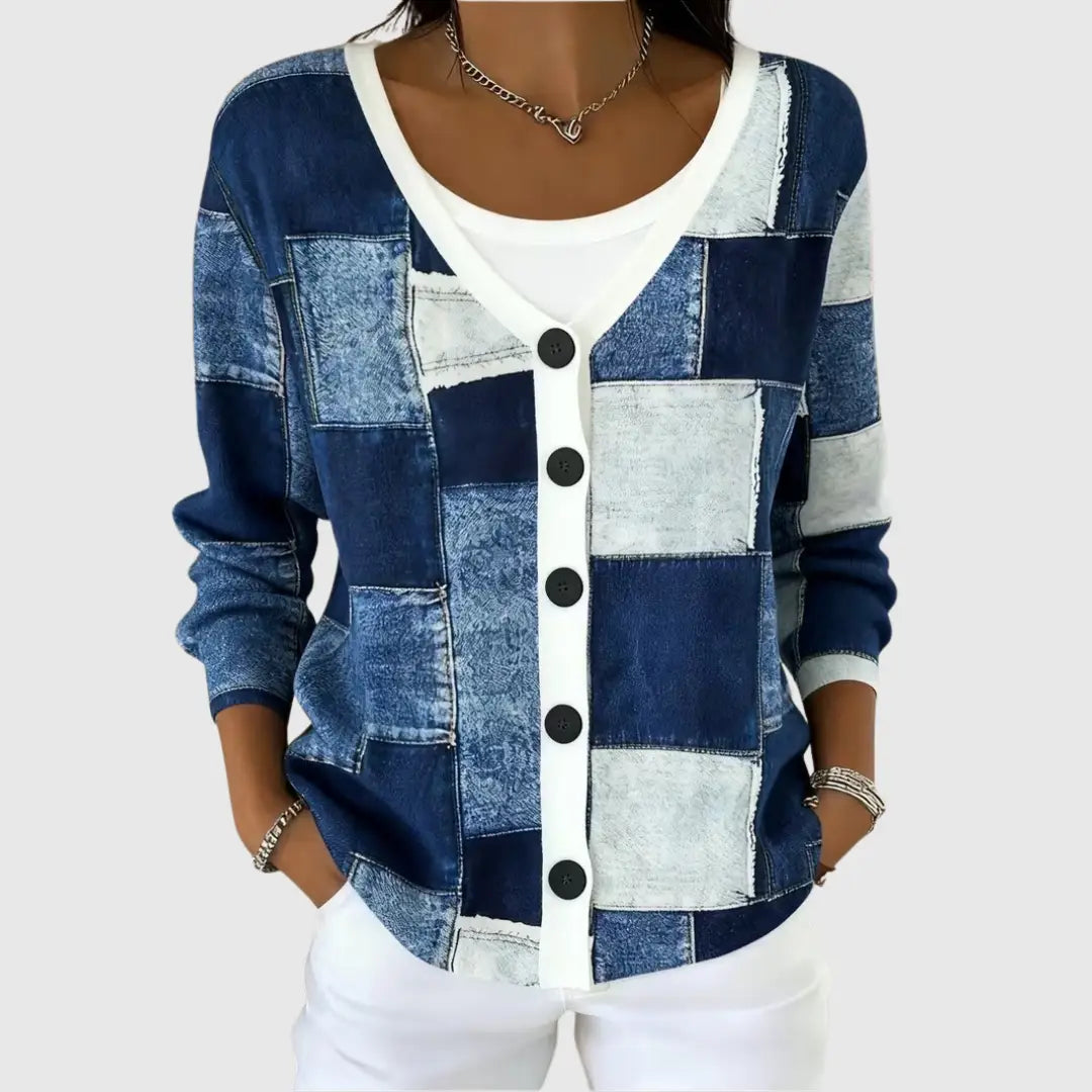 Comfortable Button-up Faux-knit Cardigan
