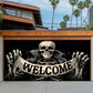 Skeleton Welcome Halloween Garage Door Banner Decoration