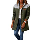Women's Casual Color Blocked Cotton Padded Jacket