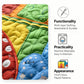 2pcs Blue Dragonfly Quilted Tote Bag Set