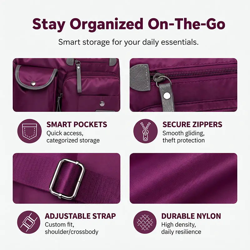 Large Capacity Waterproof Multi-Pocket Tote Bag