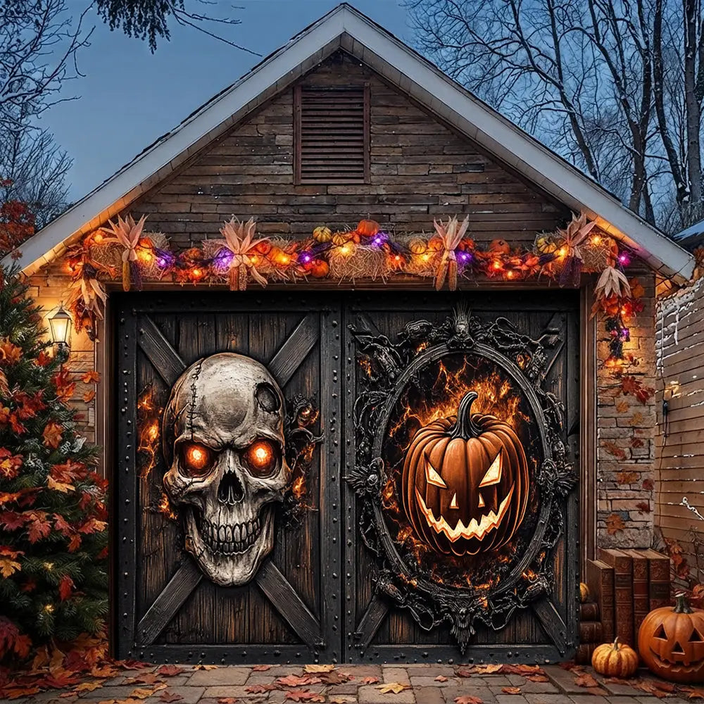 The Haunted Gate Halloween Garage Door Banner Decoration