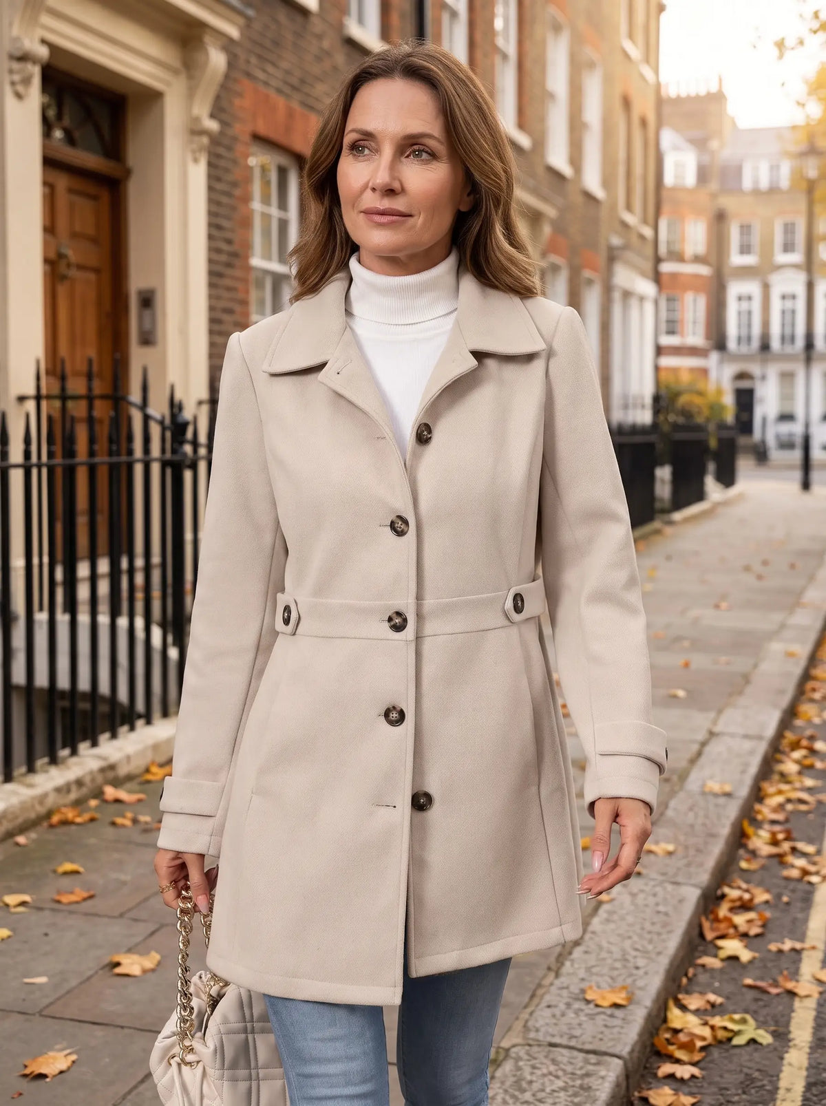 Women’s Plus size Tailored Belted Trench Coat