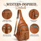 2-Way Wear Sling Boho Western Print Convertible Backpack