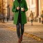 Women's Button-Front Stand Collar Fall Coat
