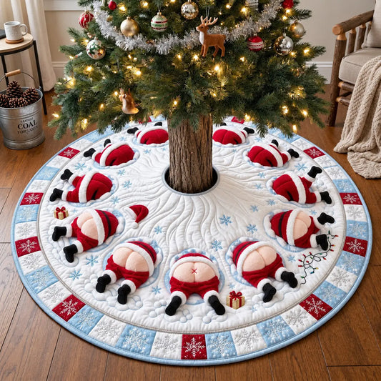 Snow Angel Santa Quilted Tree Skirt