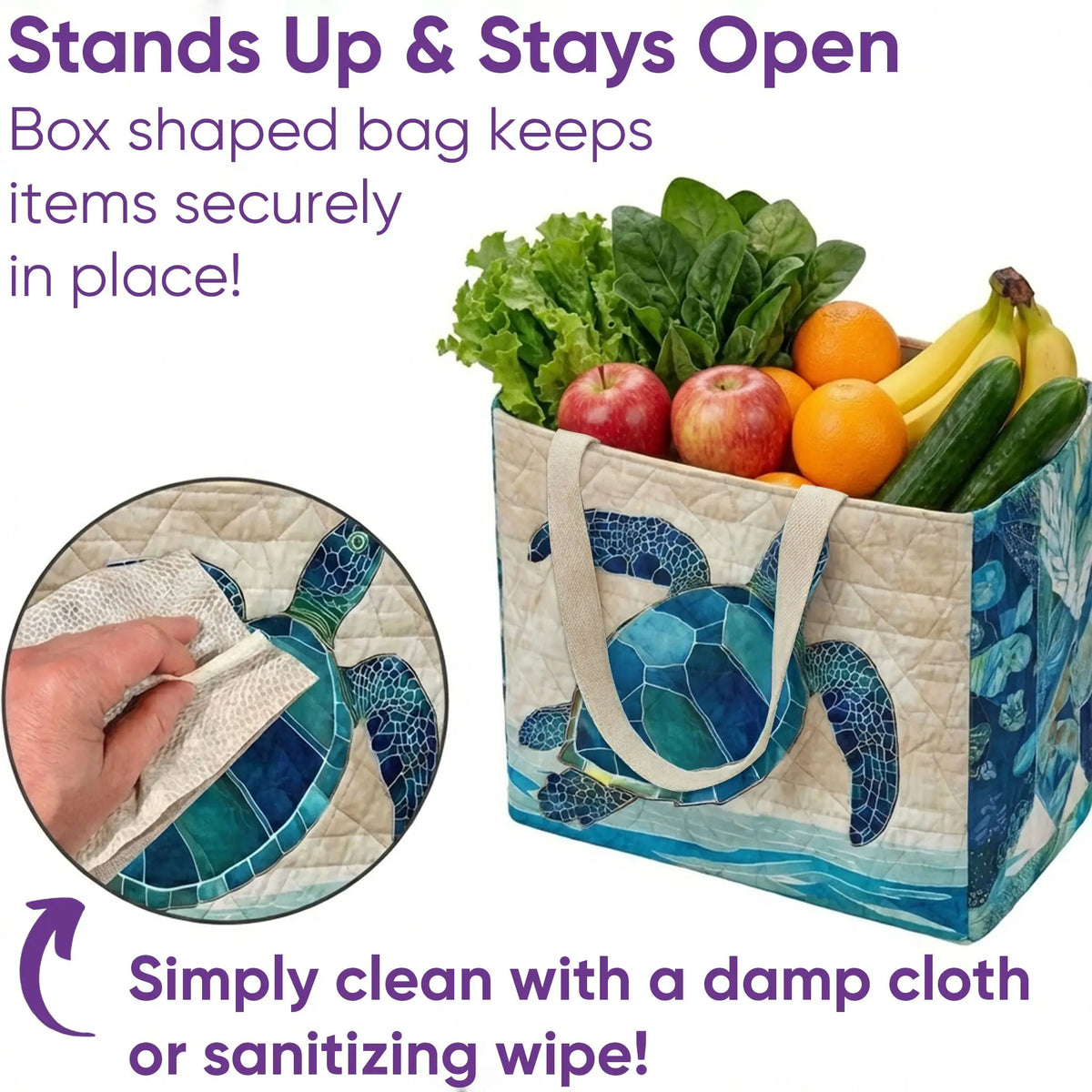 Spring Bloom Quilted Shopping Bag