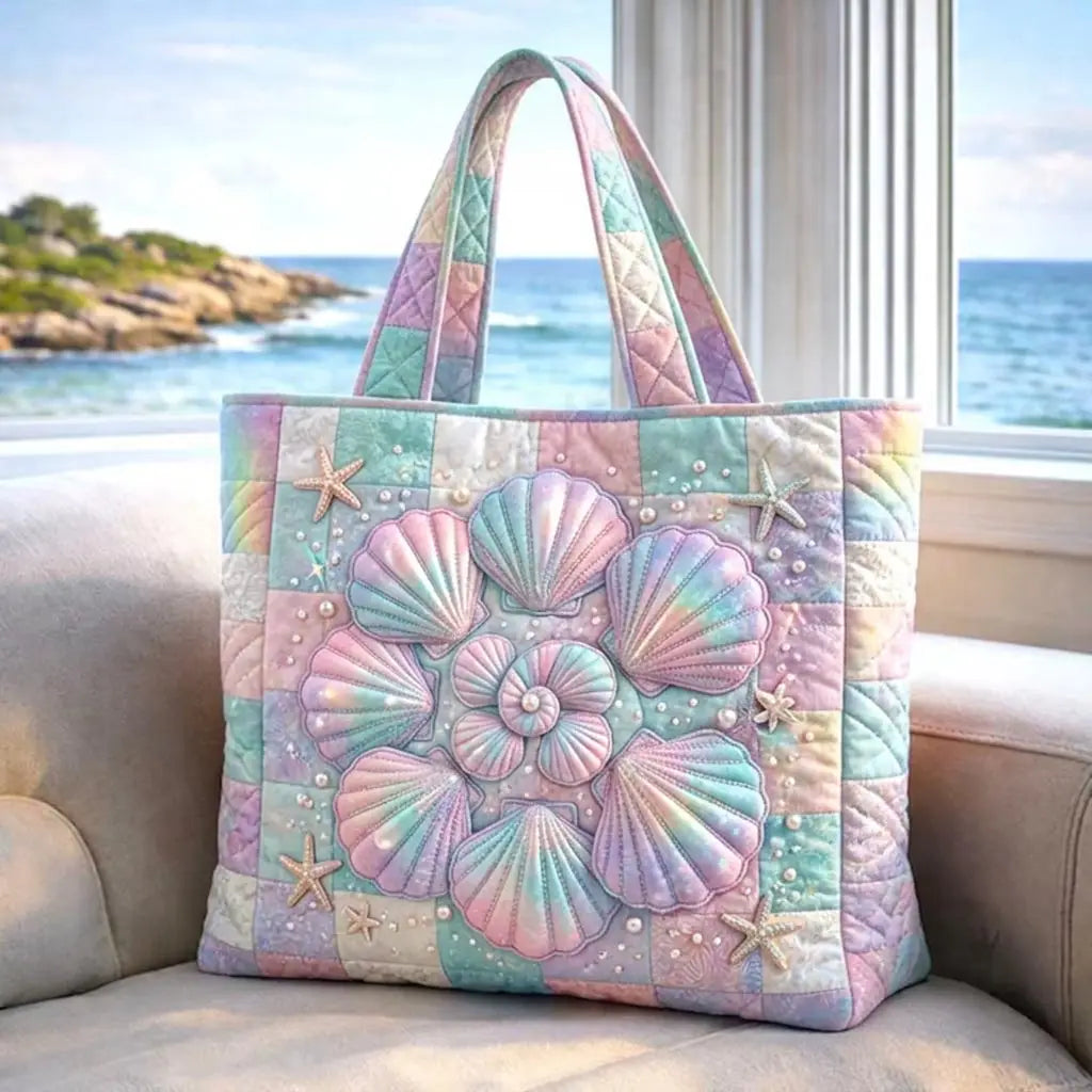Seaside Shells Handmade Tote Bag