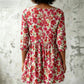 Flower Printing Long Blouse Eith A Striking Pattern