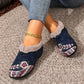 Women’s Winter Ankle Floral Embroidered Shoes