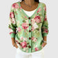 Comfortable Button-up Faux-knit Cardigan