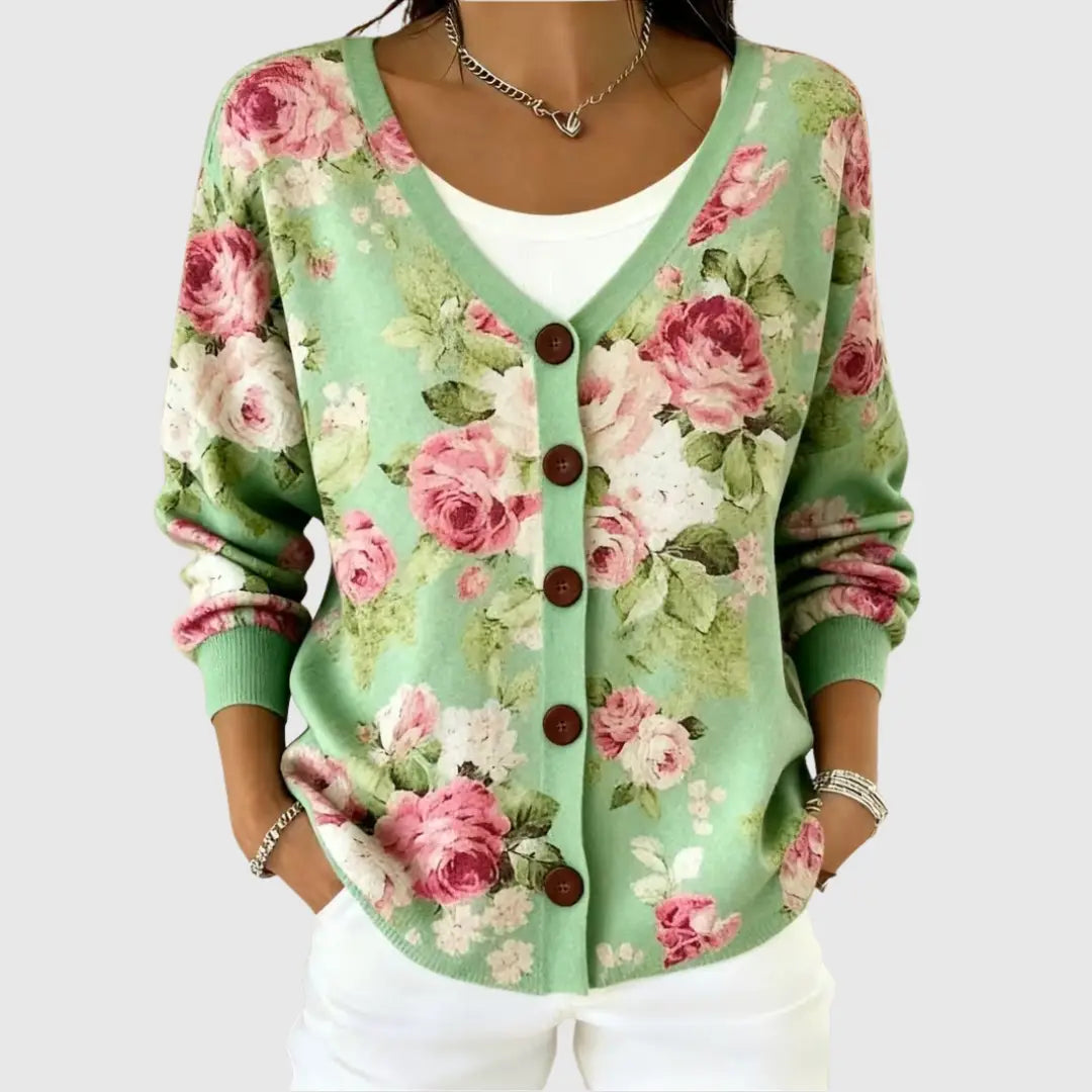 Comfortable Button-up Faux-knit Cardigan