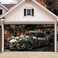 Skull Car Halloween Garage Door Banner Decoration