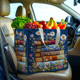 Book Haven Quilted Shopping Bag
