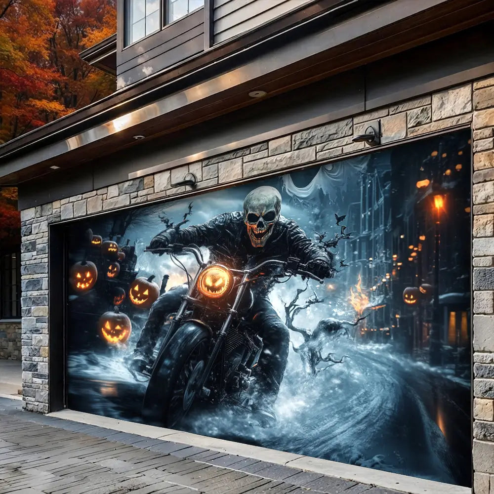 Nightmare Highway Halloween Garage Door Banner Decoration