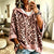 Comfortable And Casual Leopard-print Knitted Hoodie