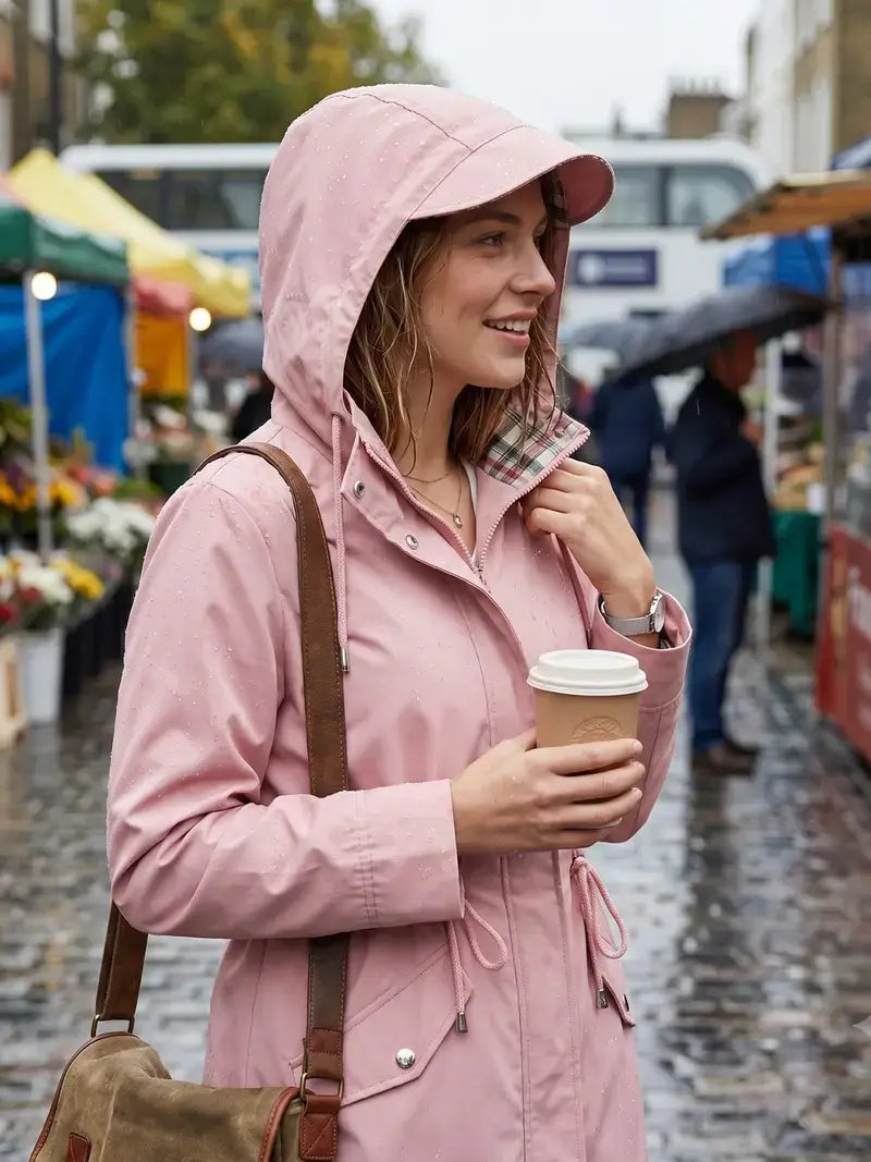 Women's Waterproof Woven Hooded Coat