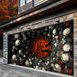 Haunted Skull Vortex Garage Door Banner Decoration