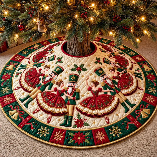 Christmas Ballet Quilted Tree Skirt