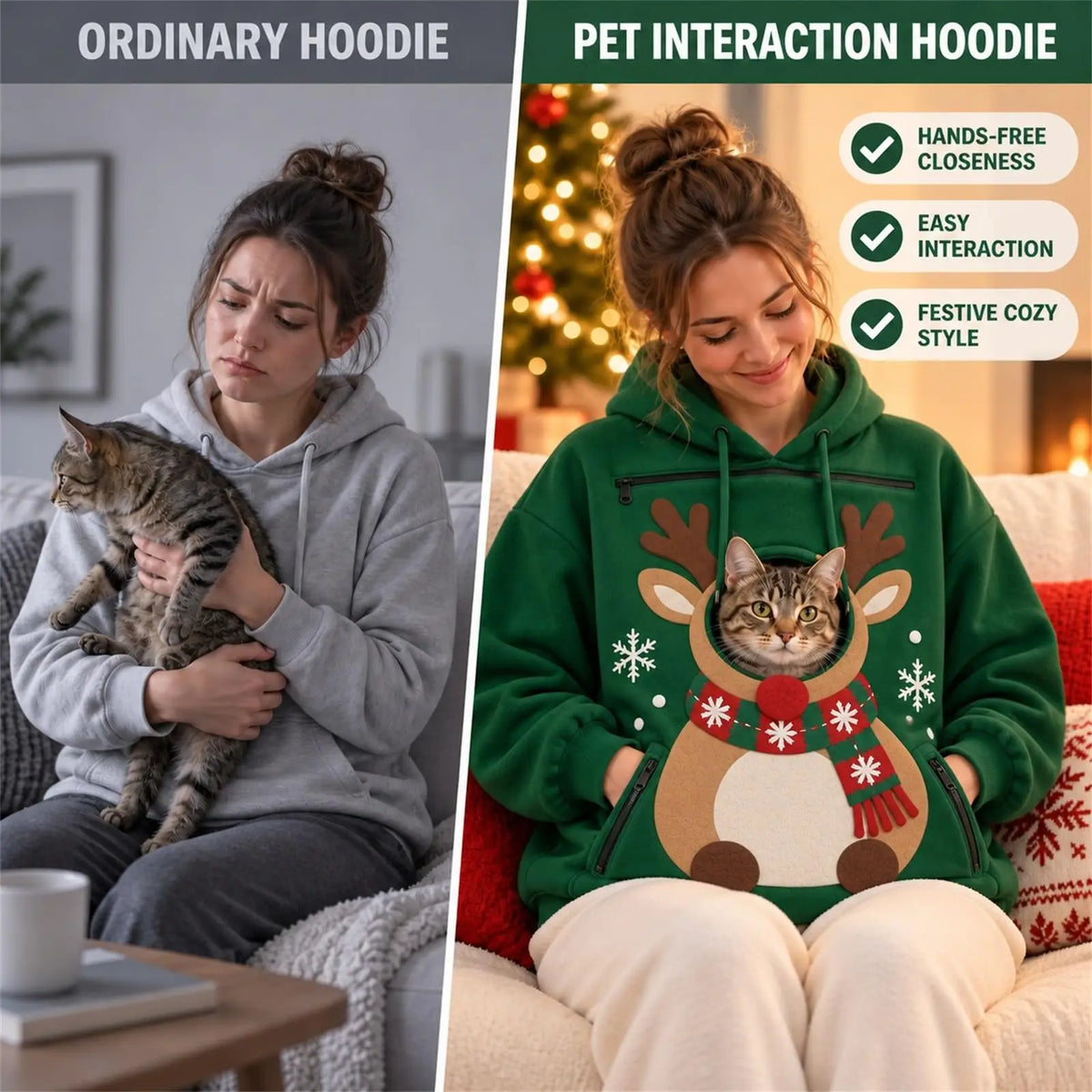 Christmas Pet Carrier Hoodie