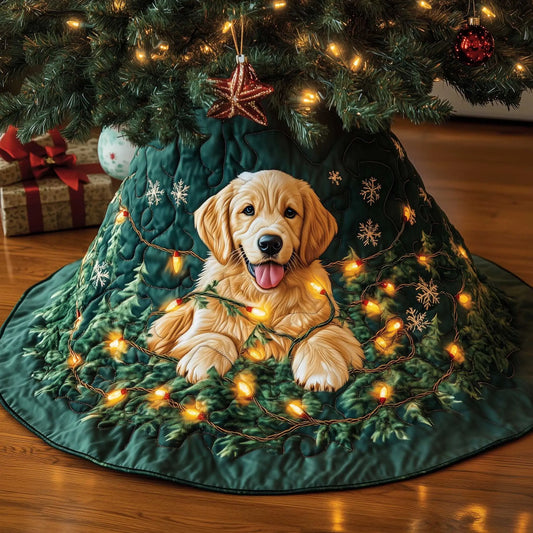 Golden Retriever Quilted Tree Skirt